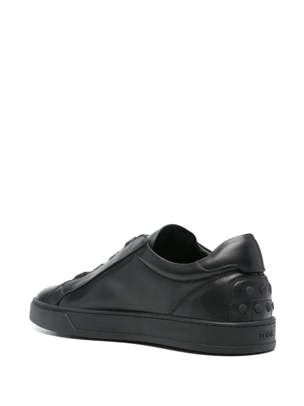 Sneakers nere in pelle 