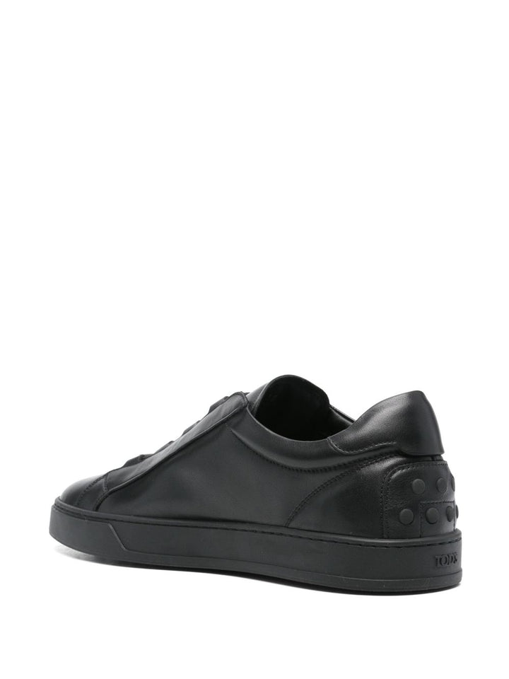 Sneakers nere in pelle 