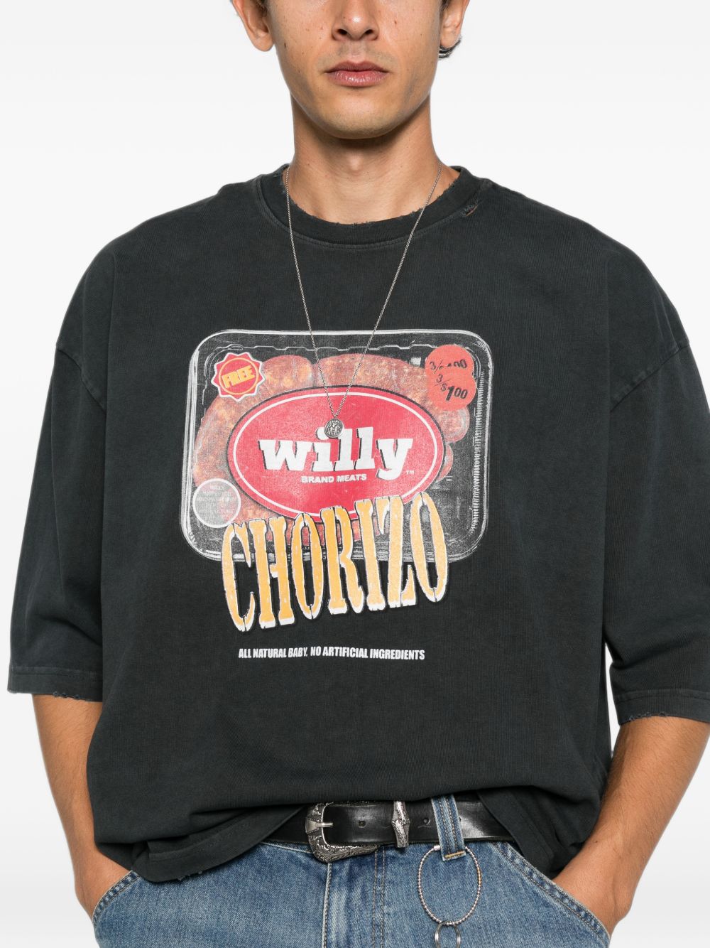 T-shirt nero pirate Willy Chavarria Especial Chorizo Buffalo 