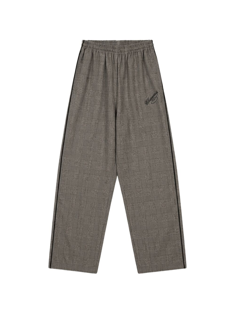 Pantaloni sportivi marroni Willy Chavarria The Ruff Rider a quadri 