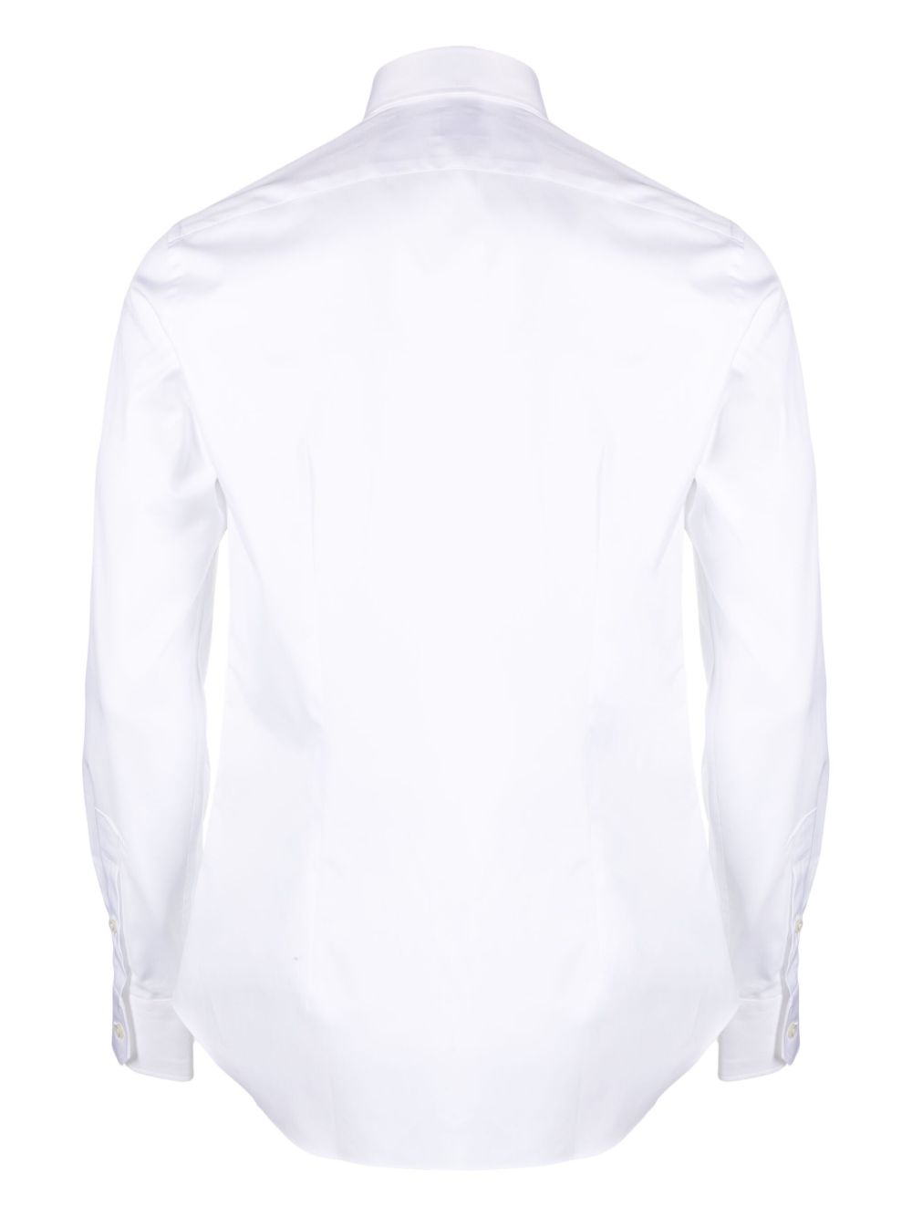 Camicia bianca in cotone popeline con colletto alla francese 