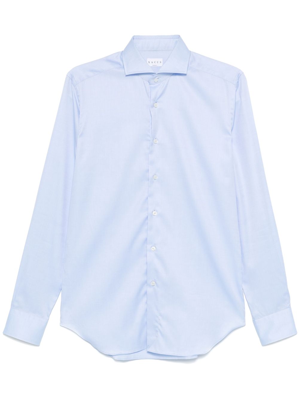 Camicia con colletto ampio azzurra 