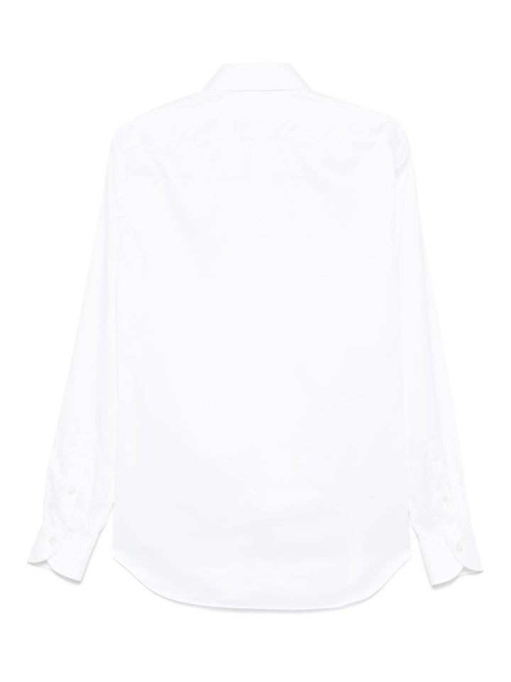 Camicia bianca in cotone con colletto button-down 