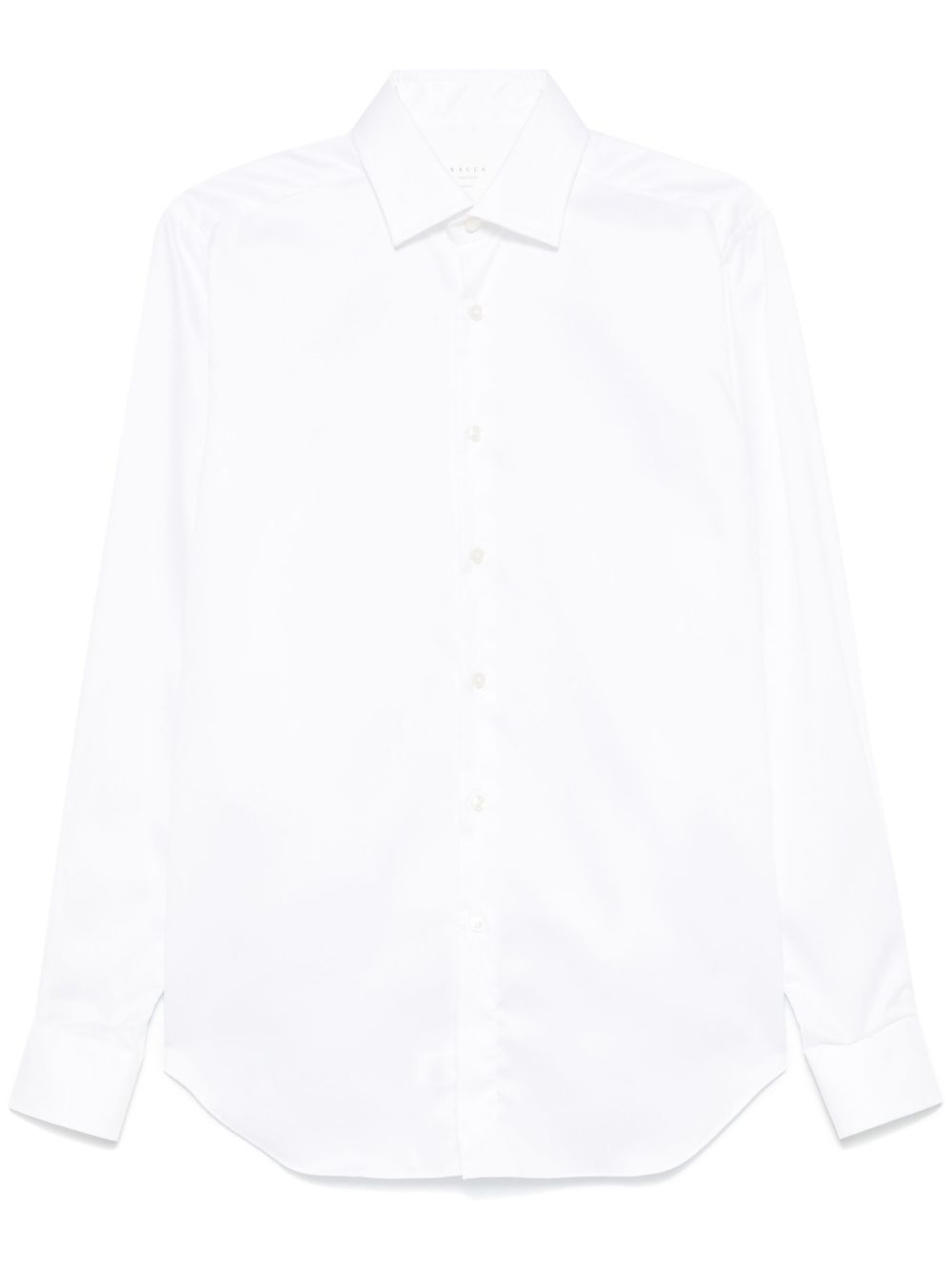 Camicia bianca in cotone con colletto button-down 