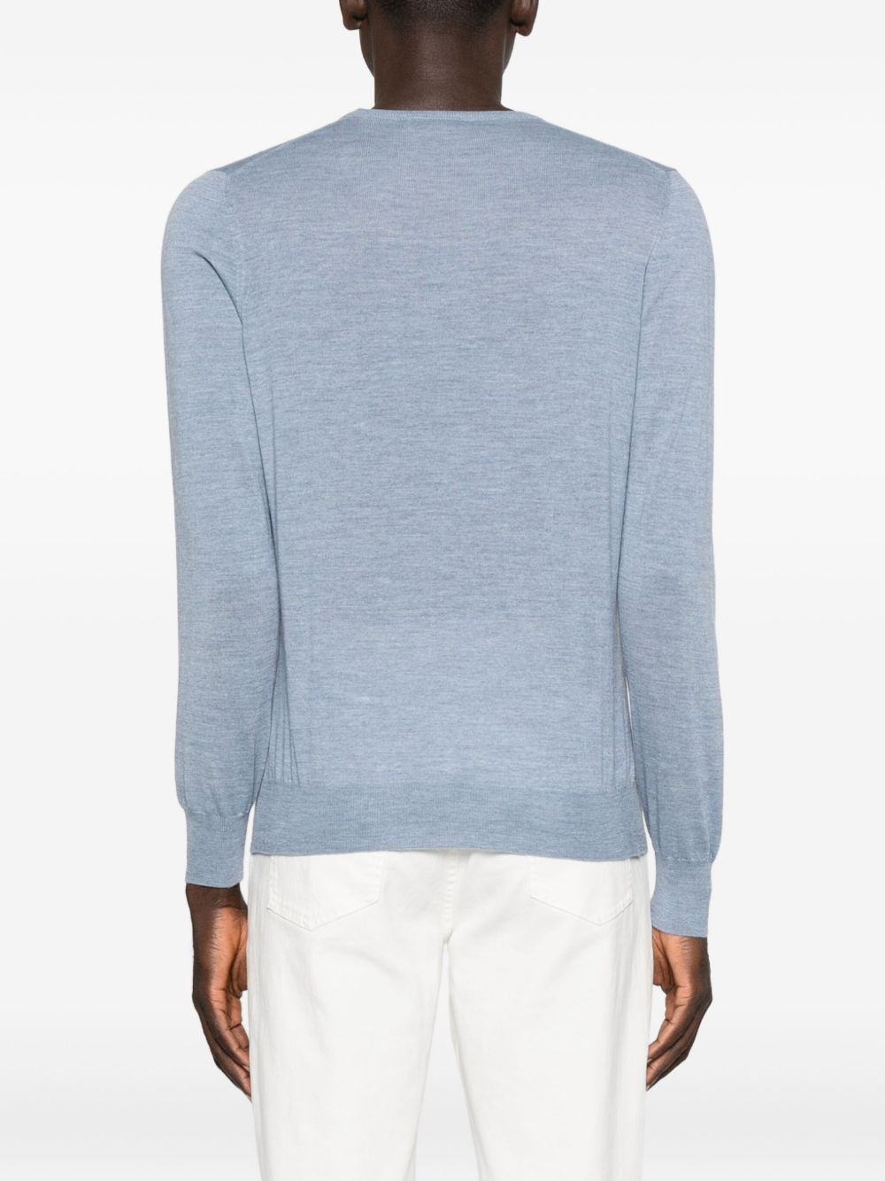 Maglione girocollo azzurro 