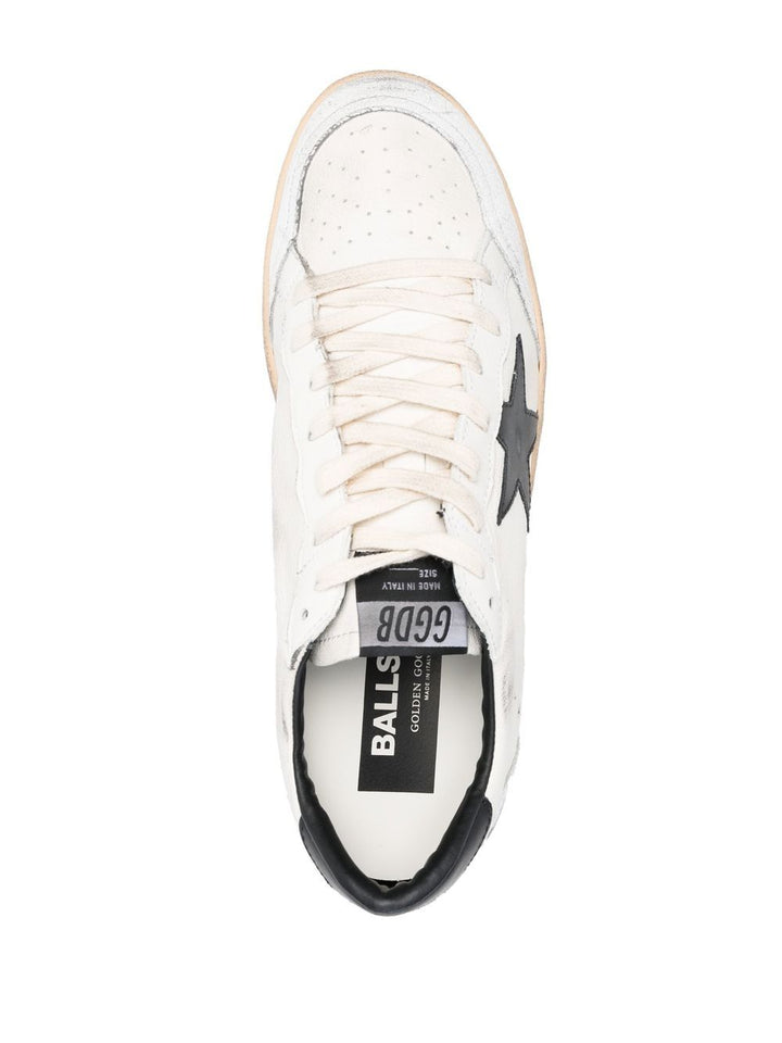 Sneakers Ballstar in pelle nero/bianco 