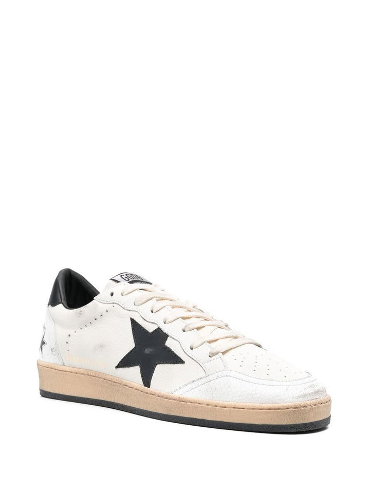 Sneakers Ballstar in pelle nero/bianco 