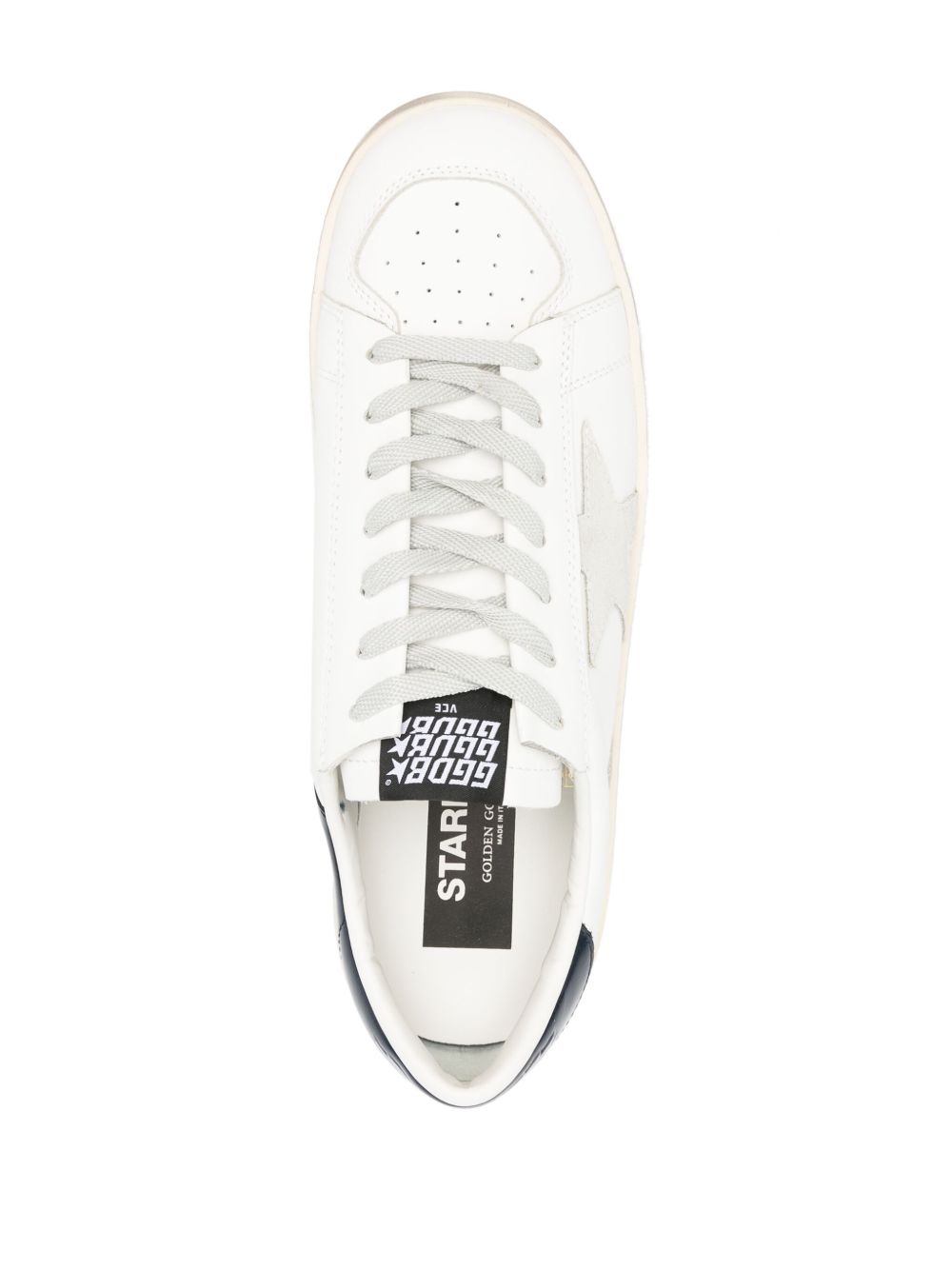 Sneakers Stardan bianche e blu notte con dettagli logo 