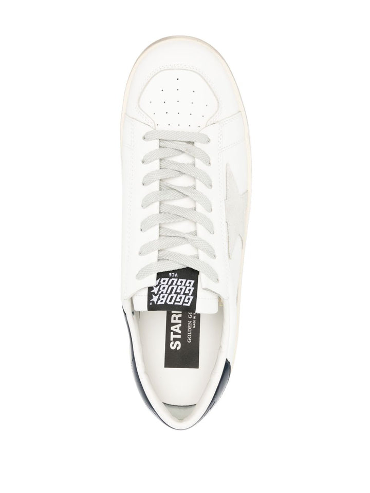 Sneakers Stardan bianche e blu notte con dettagli logo 