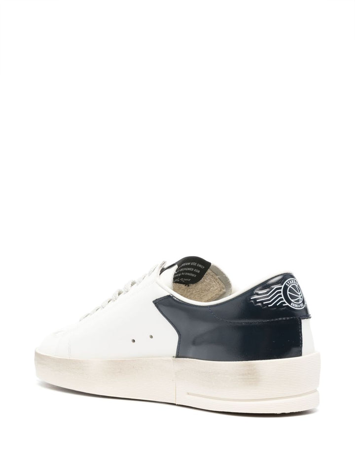 Sneakers Stardan bianche e blu notte con dettagli logo 