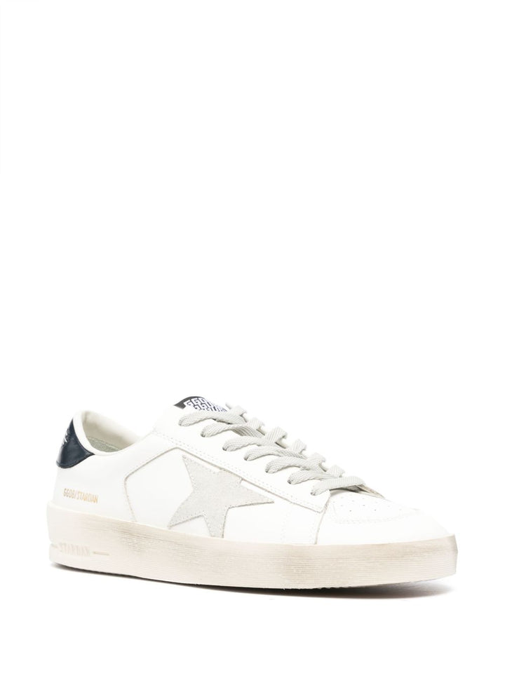 Sneakers Stardan bianche e blu notte con dettagli logo 