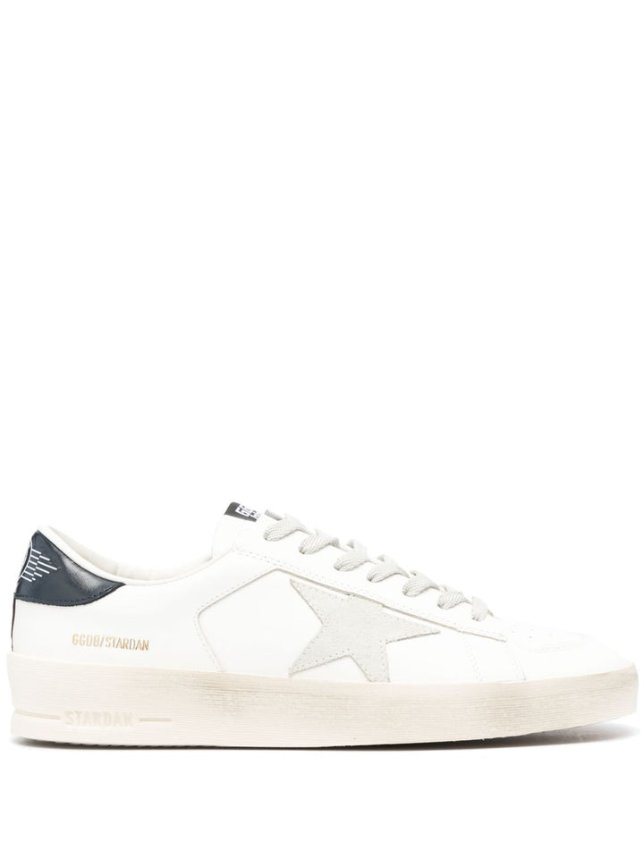 Sneakers Stardan bianche e blu notte con dettagli logo 