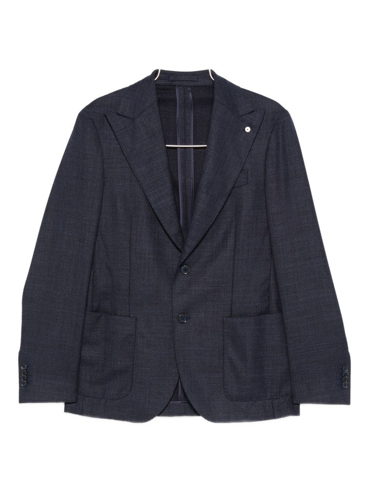 Blazer blu con bottoni 