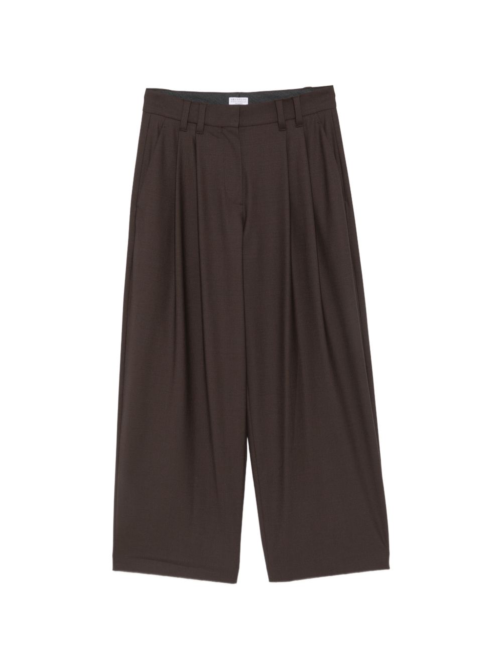 Pantaloni a gamba ampia con pieghe 