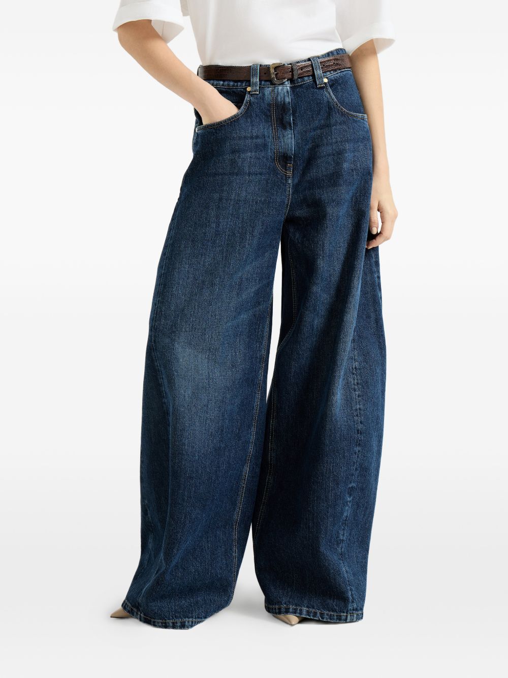 Jeans a gamba ampia 
