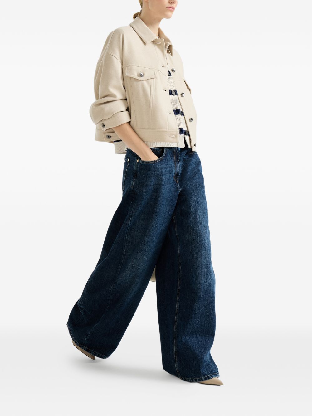Jeans a gamba ampia 