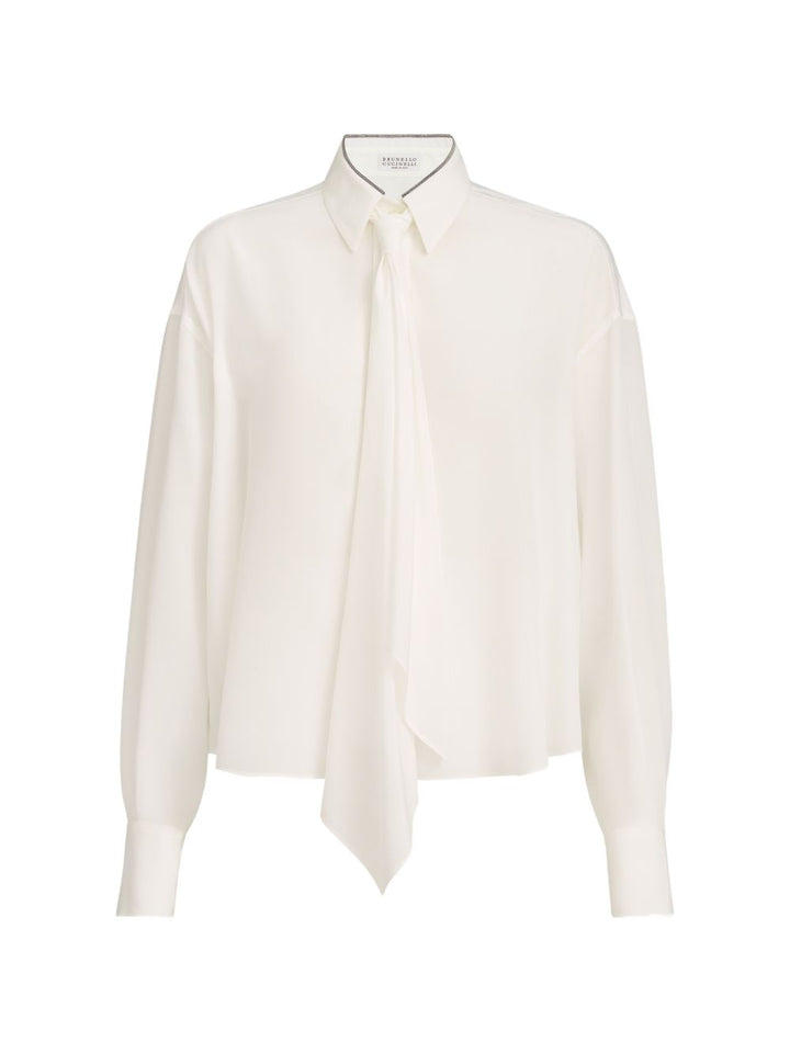 Camicia in seta con cravatta 