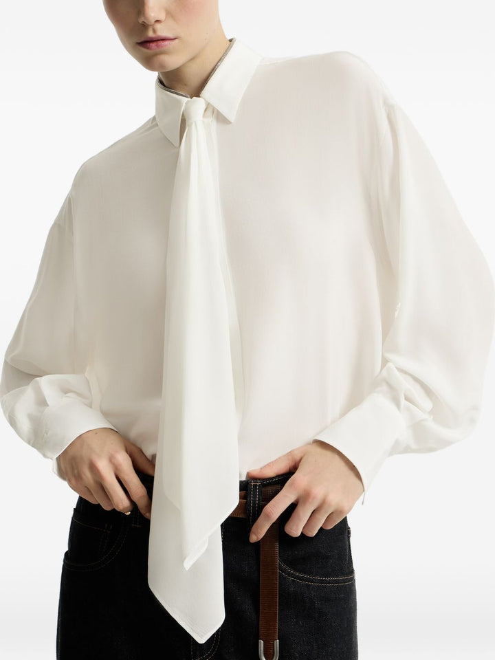 Camicia in seta con cravatta 