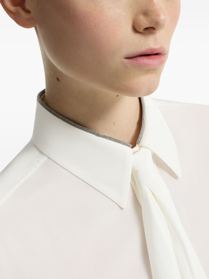 Camicia in seta con cravatta 