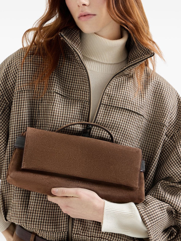Clutch Essence in pelle scamosciata 