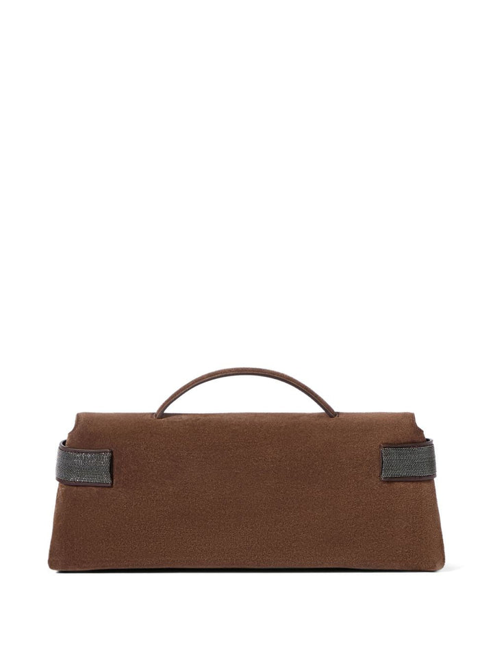 Clutch Essence in pelle scamosciata 