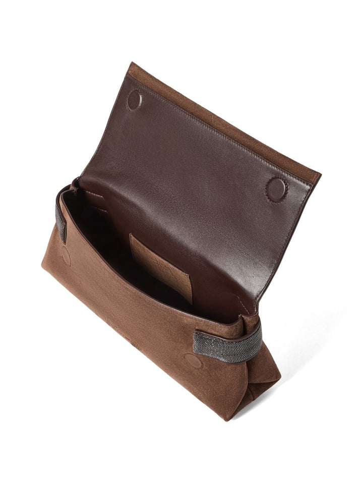 Clutch Essence in pelle scamosciata 