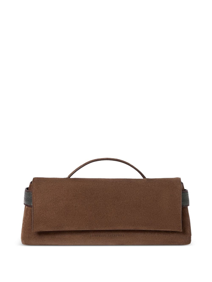 Clutch Essence in pelle scamosciata 