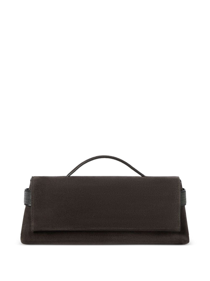 Clutch Essence in pelle scamosciata 