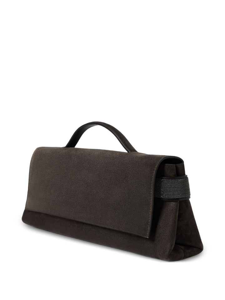 Clutch Essence in pelle scamosciata 
