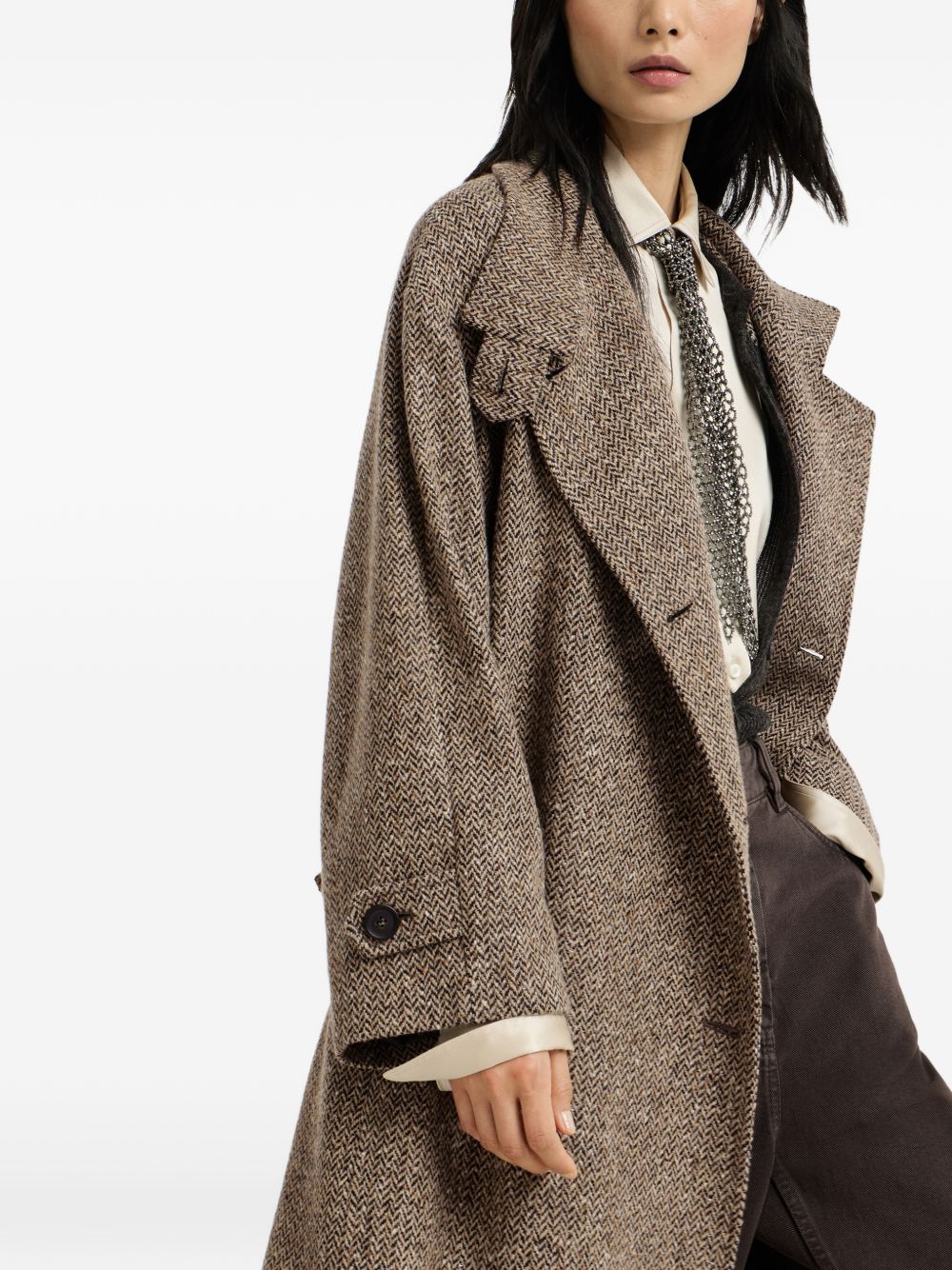Cappotto in chevron 