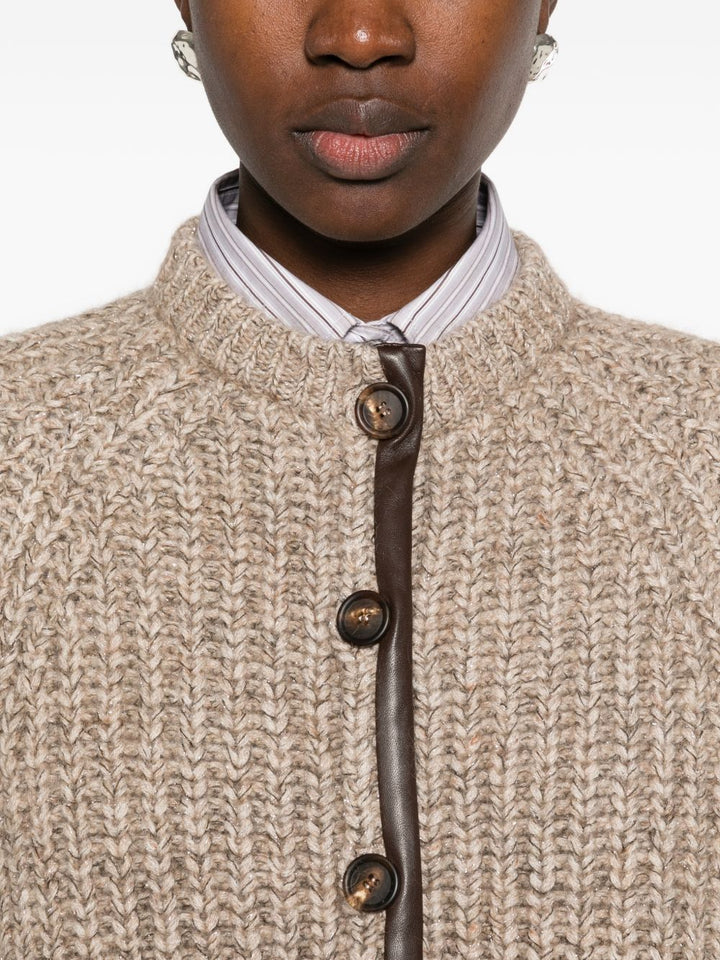 Cardigan in maglia a coste 