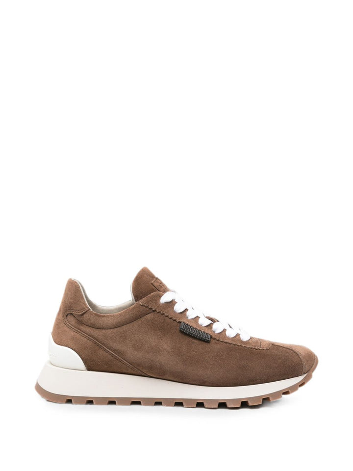 Sneakers in pelle scamosciata 