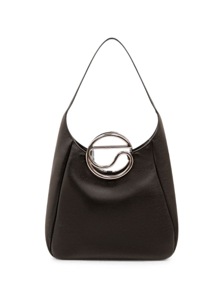 Borsa tote con placca logo C 