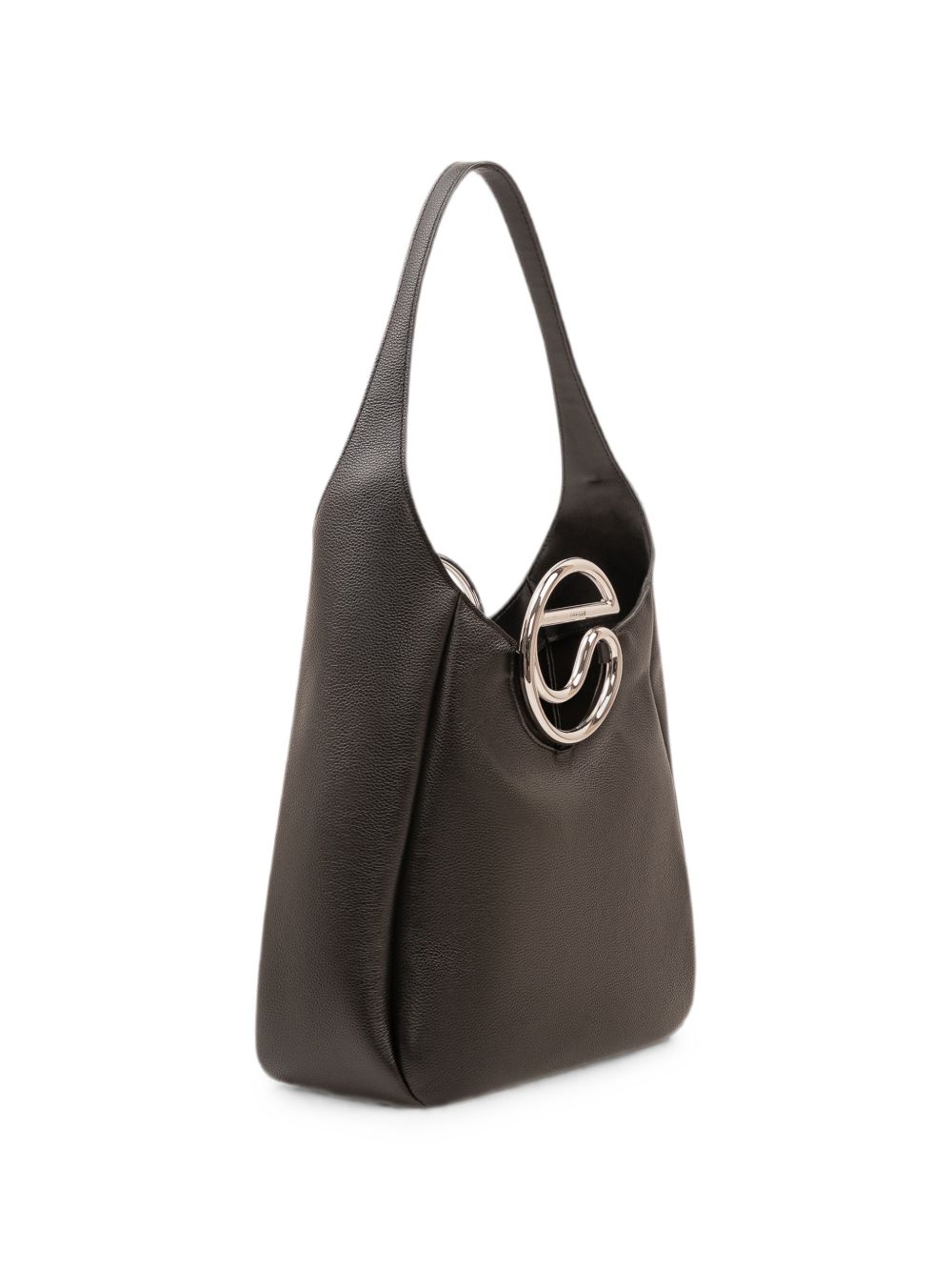 Borsa tote con placca logo C 