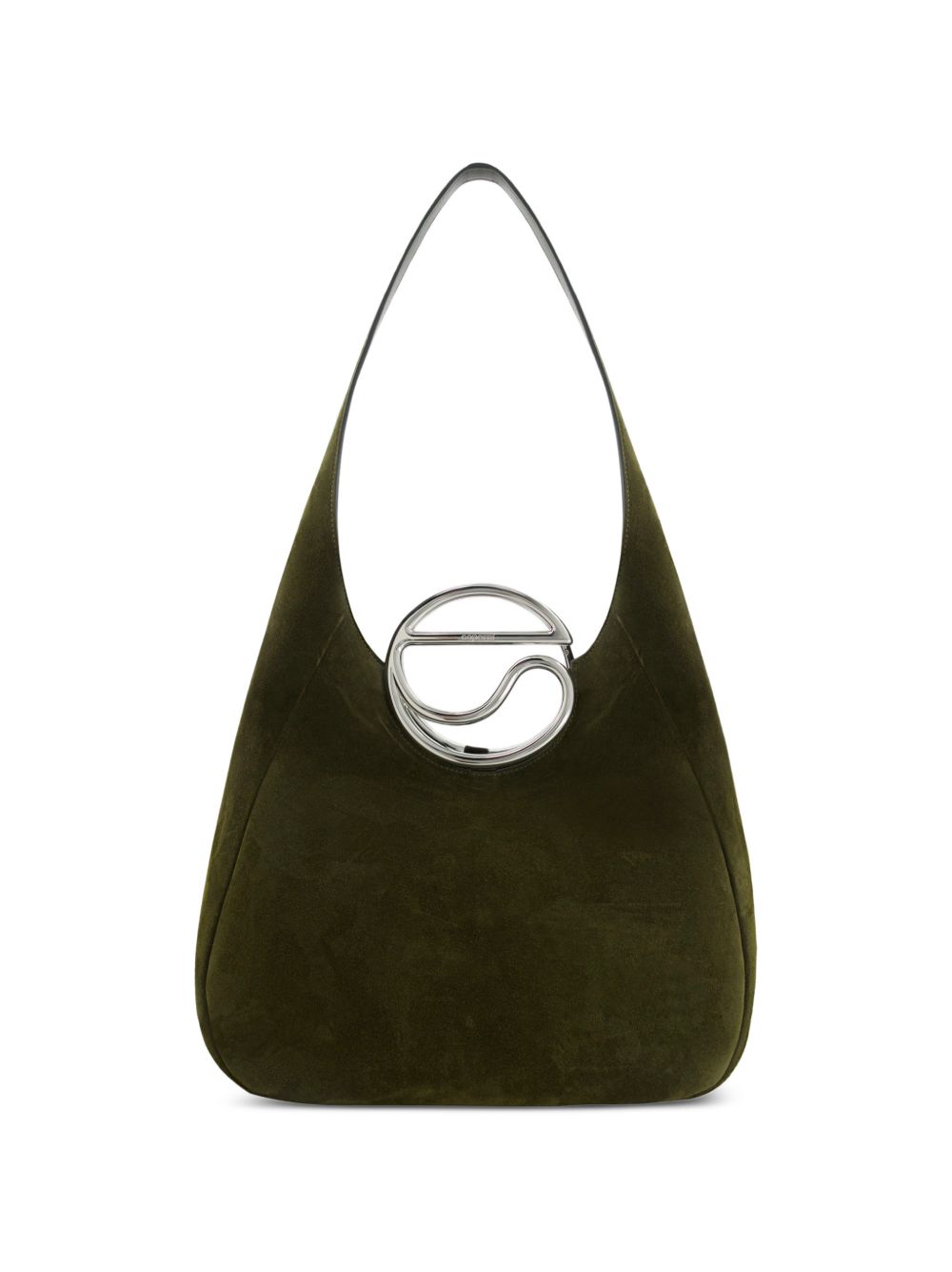 Borsa tote con placca logo 
