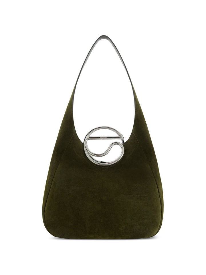 Borsa tote con placca logo 