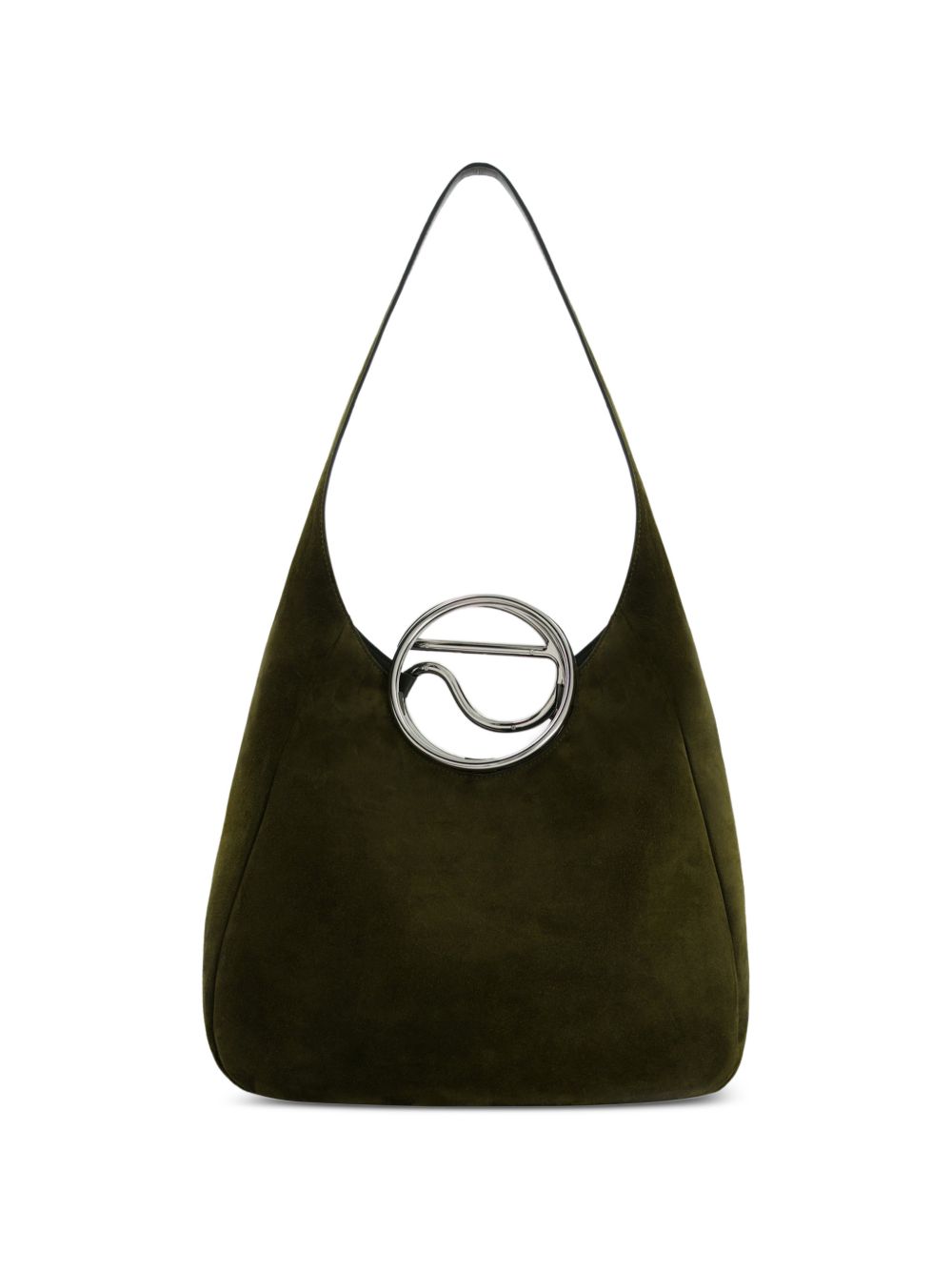 Borsa tote con placca logo 