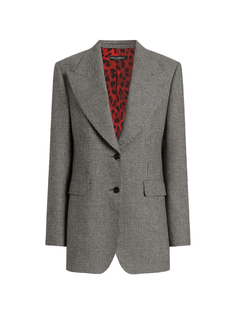 Blazer monopetto con revers a lancia 