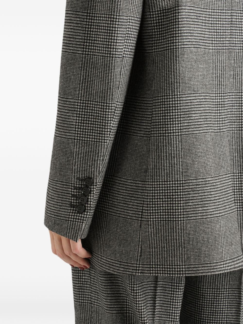Blazer monopetto con revers a lancia 