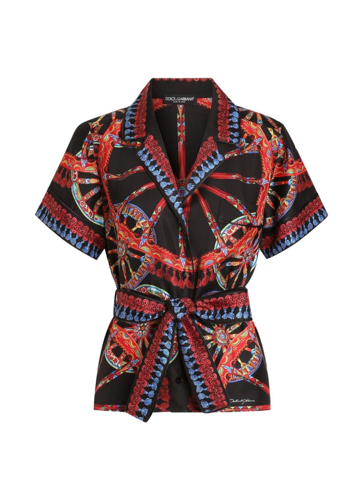 Camicia con stampa carretto 