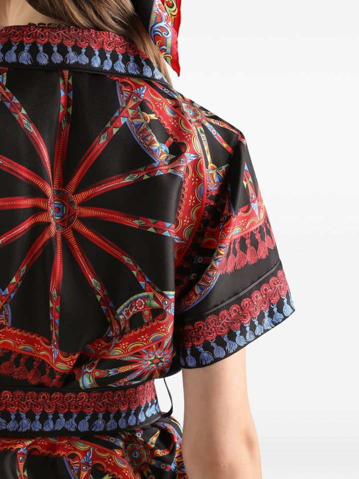 Camicia con stampa carretto 