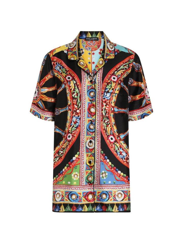 Camicia con stampa carretto 