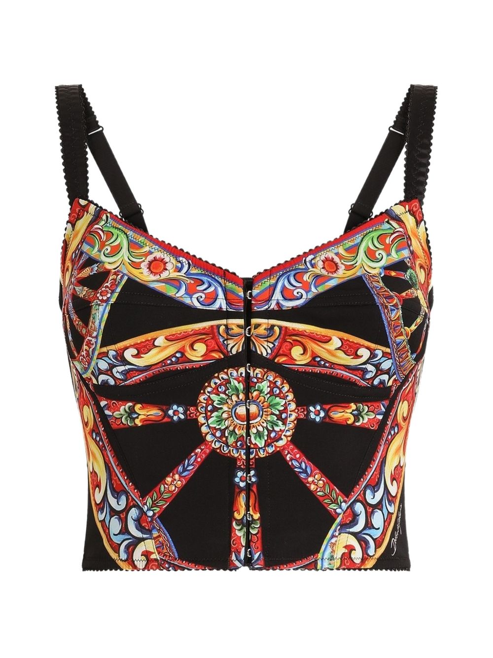 Bustier con stampa carretto 