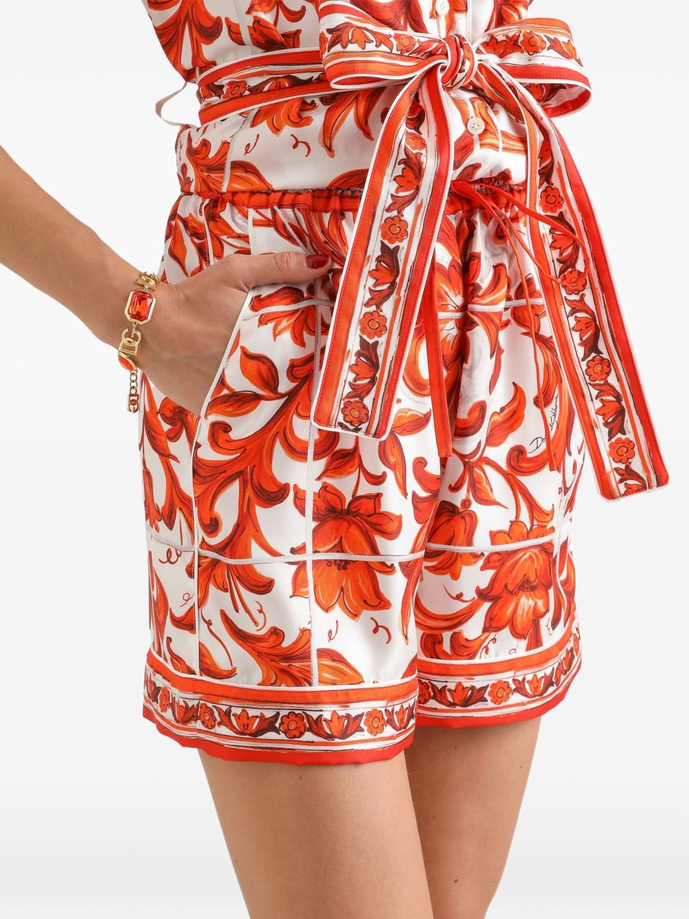 Shorts con stampa Maiolica 