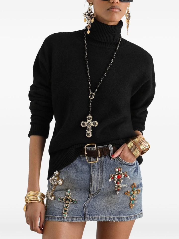 Maglione a collo alto in lana 