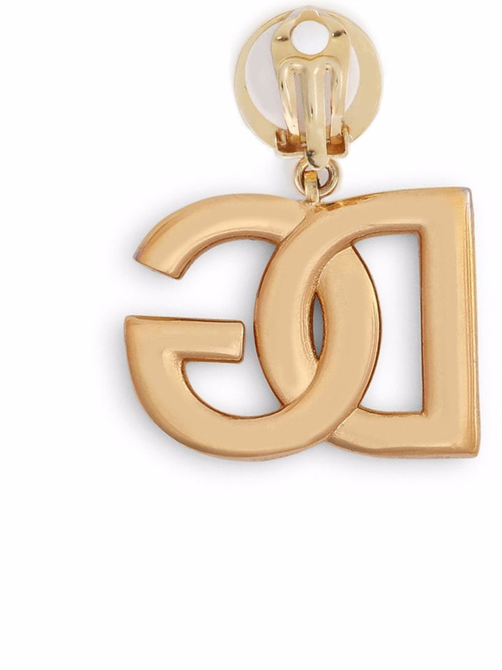 Orecchini a clip con logo DG 