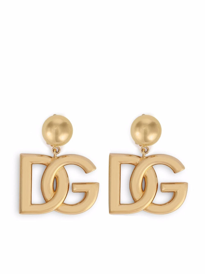 Orecchini a clip con logo DG 