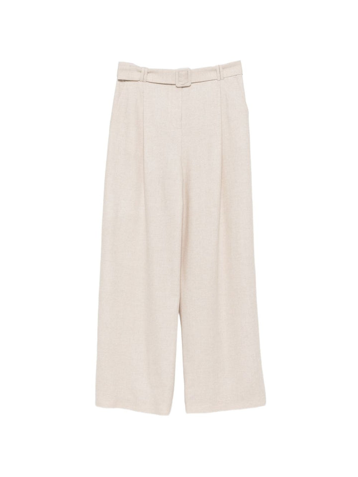 Pantaloni con cintura e pieghe 