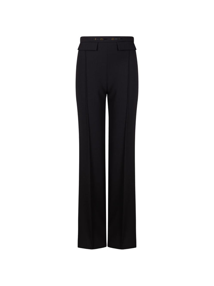 Pantaloni elasticizzati in crêpe 