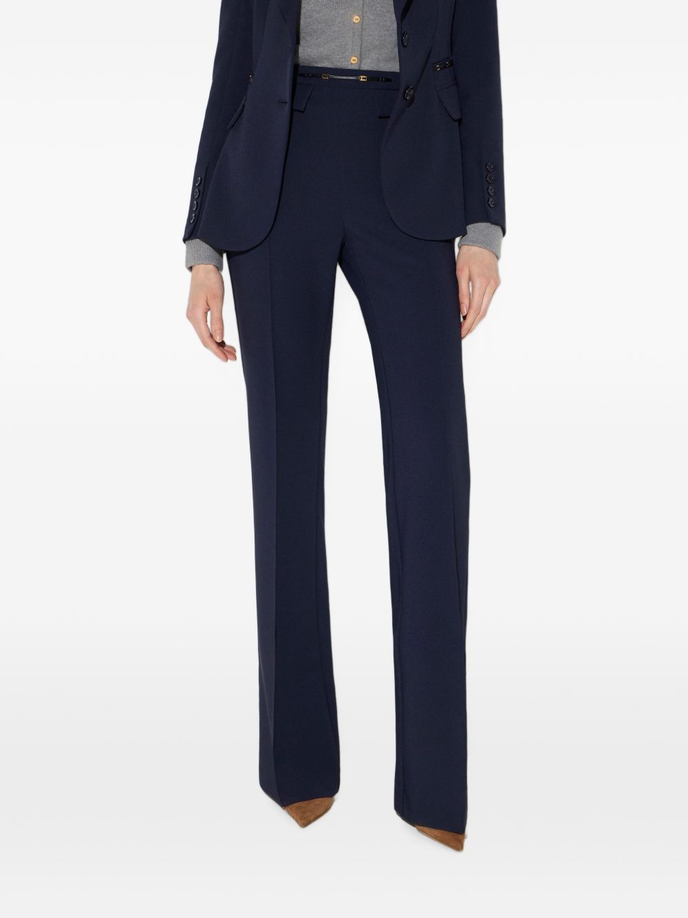Pantaloni elasticizzati in crêpe 